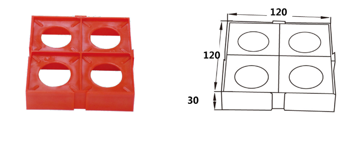 System3R storage tray box for 4 holders of 54x54 3